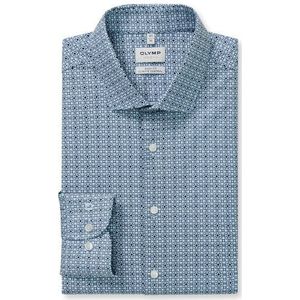 OLYMP Level Five 24/Seven Overhemd, body fit, Modern Kent, Bleu