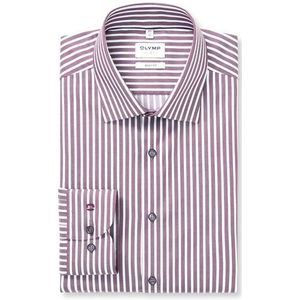 OLYMP Level Five Overhemd, body fit, New York Kent, Aubergine