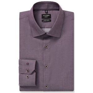 OLYMP No. Six Overhemd, super slim, New York Kent, Aubergine