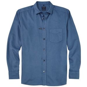 OLYMP Casual Overhemd, regular fit, Kent, Blauw