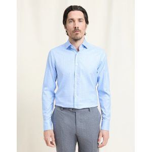 OLYMP SIGNATURE - Overhemd - Blauw - Tailored Fit - Kentkraag