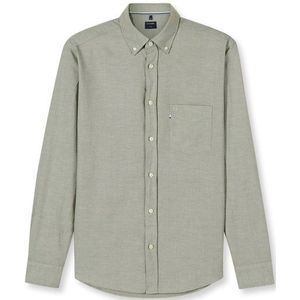 OLYMP Casual Overhemd, regular fit, Button-down, Olijfgroen