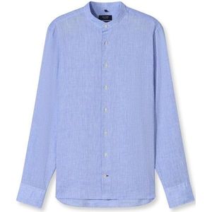 OLYMP SIGNATURE Casual Overhemd, tailored fit, Opstaande kraag, Bleu
