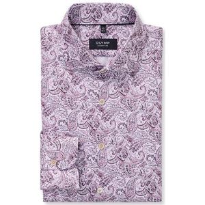 OLYMP SIGNATURE Overhemd, tailored fit, SIGNATURE Kent, Pruimkleurig