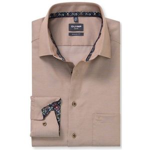 OLYMP Luxor Overhemd, modern fit, New Kent, Nougat