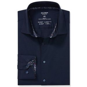 OLYMP Level Five 24/Seven Overhemd, body fit, New York Kent, Marineblauw