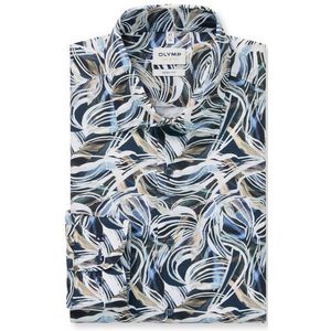 OLYMP Level Five Overhemd, body fit, New York Kent, Marineblauw