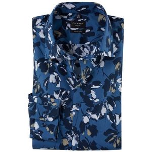 OLYMP No. Six Overhemd, super slim, New York Kent, Marineblauw