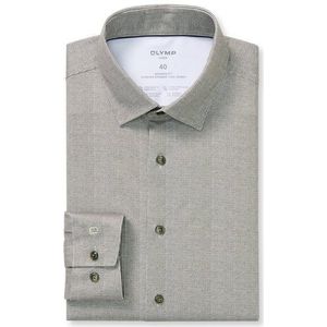 OLYMP Luxor 24/Seven Overhemd, modern fit, New Kent, Grijsgroen