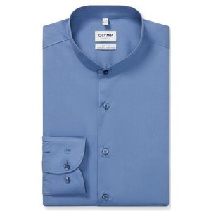 OLYMP Level Five Overhemd, body fit, Opstaande kraag, Neurenbergs Blauw