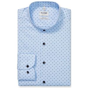 OLYMP Level Five 24/Seven Overhemd, body fit, Opstaande kraag, Bleu