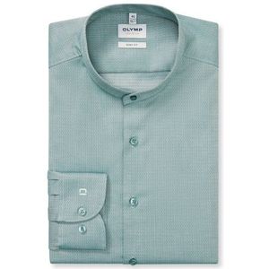 OLYMP Level Five Overhemd, body fit, Opstaande kraag, Groen