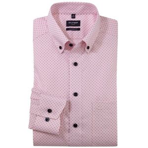 OLYMP Luxor Overhemd, modern fit, Button-down, Roze