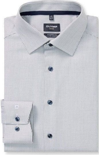 OLYMP Luxor 24/Seven Overhemd, modern fit, New Kent, Grijsgroen