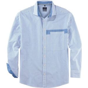 OLYMP Casual Overhemd, relaxed fit, Global Kent, Bleu