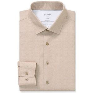 OLYMP Luxor 24/Seven Overhemd, modern fit, New Kent, Nougat