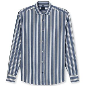 OLYMP Casual Overhemd, regular fit, Kent, Marineblauw