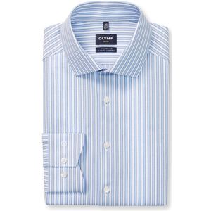 OLYMP - 24/Seven - Overhemd - Blauw - Luxor - Lange Mouwen