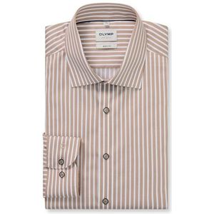 OLYMP Level Five Overhemd, body fit, New York Kent, Nougat