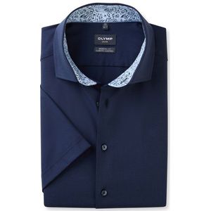 OLYMP Luxor 24/Seven Overhemd, modern fit, Global Kent, Marineblauw
