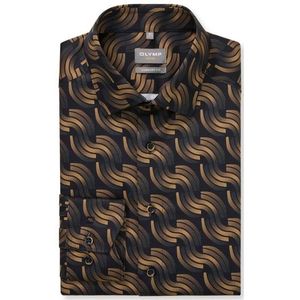 OLYMP Luxor Overhemd, comfort fit, New Kent, Nachtblauw