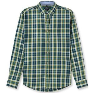 OLYMP Casual Overhemd, regular fit, Button-down, Smaragdgroen