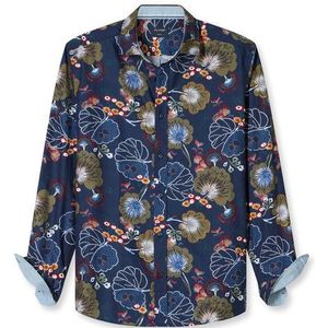 OLYMP Casual Overhemd, regular fit, Kent, Marineblauw