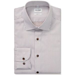 OLYMP Level Five Overhemd, body fit, New York Kent, Bruin