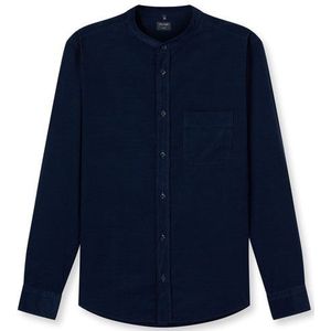 OLYMP Casual Overhemd, regular fit, Opstaande kraag, Marineblauw
