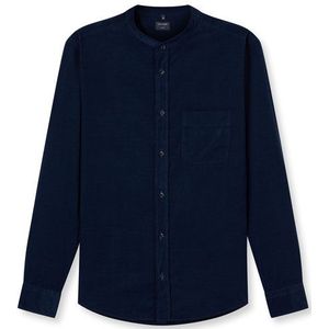 OLYMP Casual Overhemd, regular fit, Opstaande kraag, Marineblauw