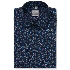 OLYMP - Luxor 24/Seven - Overhemd - Marineblauw - Comfort Fit - New Kent