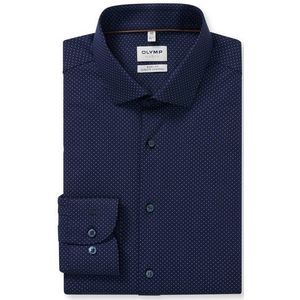 OLYMP Level Five 24/Seven Overhemd, body fit, Modern Kent, Marineblauw