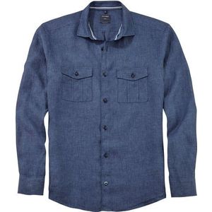 OLYMP Casual Overhemd, regular fit, Kent, Koningsblauw