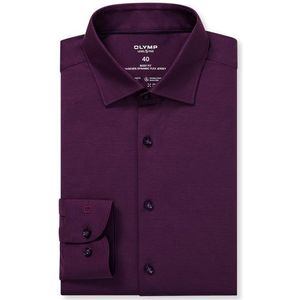 OLYMP Level Five 24/Seven Overhemd, body fit, Kent, Aubergine