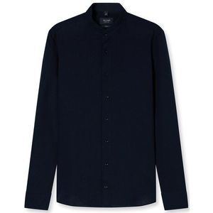 OLYMP SIGNATURE Casual Overhemd, tailored fit, Opstaande kraag, Blauw