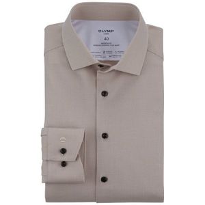 OLYMP Luxor 24/Seven Overhemd, modern fit, Global Kent, Natuur