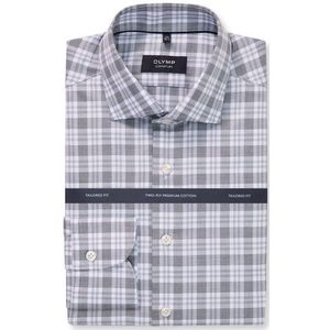 OLYMP SIGNATURE Overhemd, tailored fit, SIGNATURE Kent, Zilvergrijs
