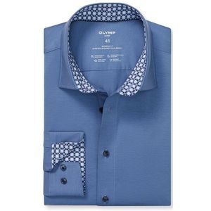OLYMP - Luxor 24/Seven - Overhemd - Nürnberger Blauw - Modern Fit