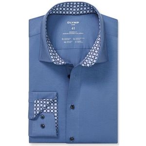 OLYMP - Luxor 24/Seven - Overhemd - Nürnberger Blauw - Modern Fit