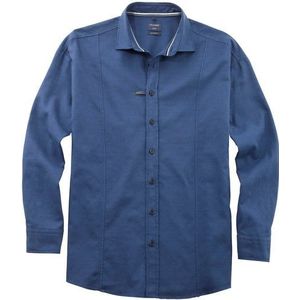 OLYMP Casual Overhemd, relaxed fit, Global Kent, Marineblauw