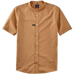 OLYMP Casual Overhemd, regular fit, Opstaande kraag, Nougat