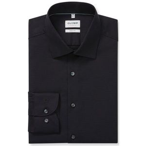 OLYMP Level Five Overhemd, body fit, New York Kent, Zwart