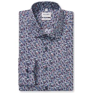 OLYMP Level Five Overhemd, body fit, New York Kent, Marineblauw