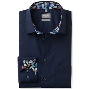 OLYMP Luxor Overhemd, comfort fit, New Kent, Kobaltblauw
