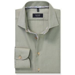 OLYMP SIGNATURE Overhemd, tailored fit, SIGNATURE Kent, Grijsgroen