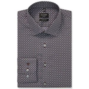 OLYMP - No. Six - Overhemd - Bordeauxrood - Super Slim Fit