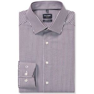 OLYMP Luxor 24/Seven Overhemd, modern fit, New Kent, Aubergine