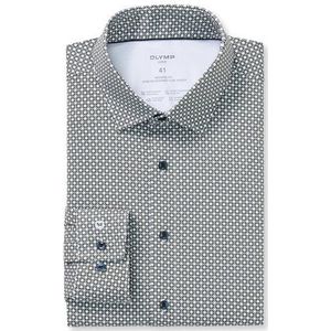 OLYMP Luxor 24/Seven Overhemd, modern fit, New Kent, Grijsgroen