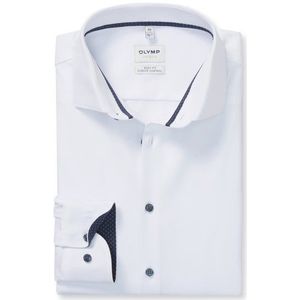 OLYMP Level Five 24/Seven Overhemd, body fit, Modern Kent, Wit