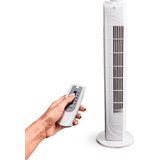 MEDION LIFE E10 TF Turmventilator (MD 10319), 3 Geschwindigkeitsstufen, 45 Watt Leistung, zuschaltbare Schwenkfunktion, inkl. Fernbedienung